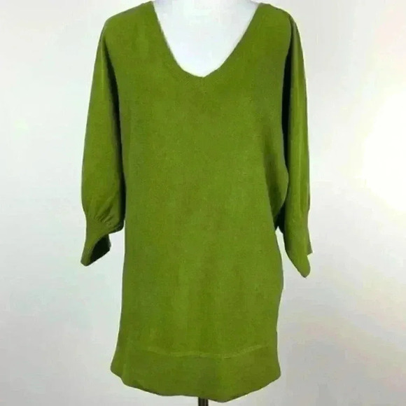 New York and Co sweater size XS Green V-neck Dolan - Picture 1 of 12